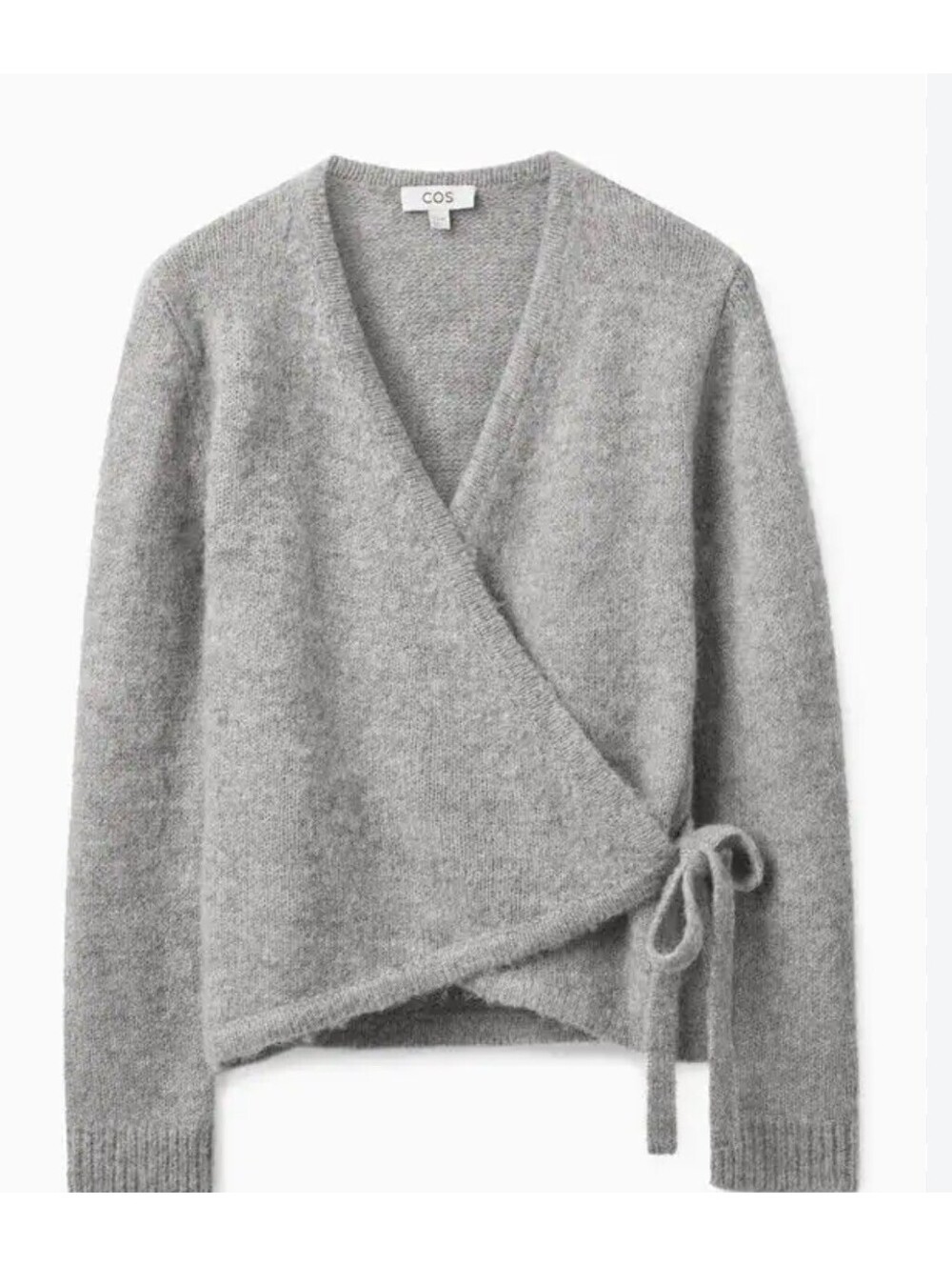 LOFT Wool Blend Gray Knit Wrap Sweater - Women's XS